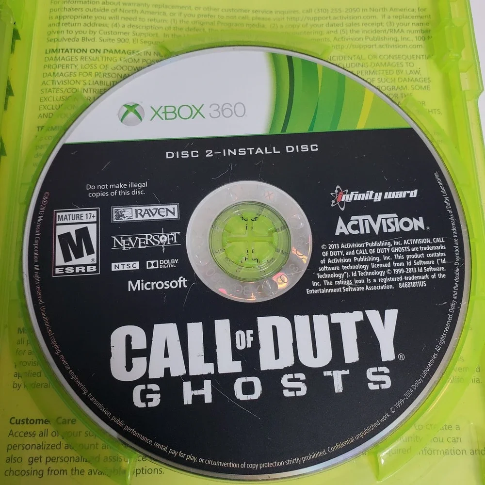 Call of Duty: Ghosts Xbox 360 – DISC 2 ONLY‎ – Replacement – Tested